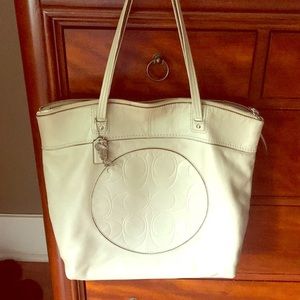 Leather Coach tote